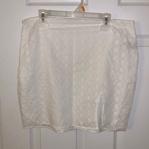 White lace skirt